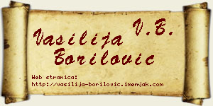 Vasilija Borilović vizit kartica